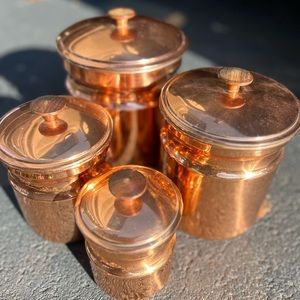 Tagus Portugal Copper nesting canisters